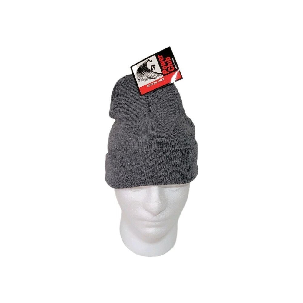 Power Club Knit Beanie NWT Unisex Stocking Cap Gray Lightweight Warm